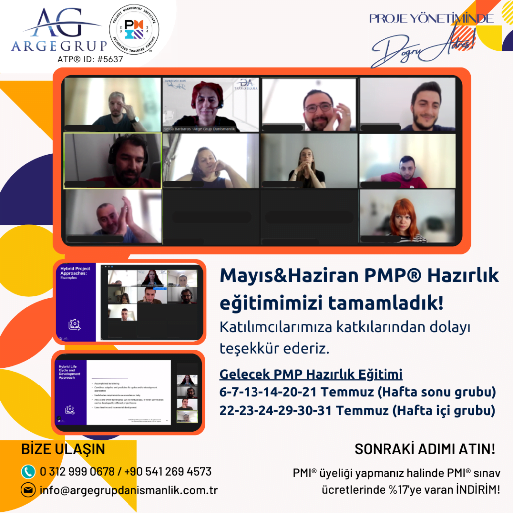 Mayıs&Haziran PMP Eğitimi Tamamlandı!